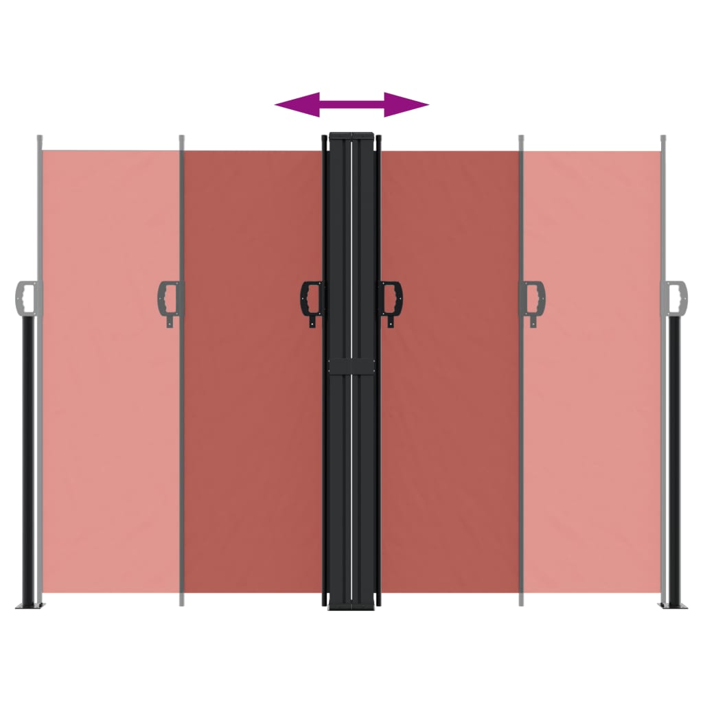 Uttrekkbar sidemarkise terrakotta 180x600 cm