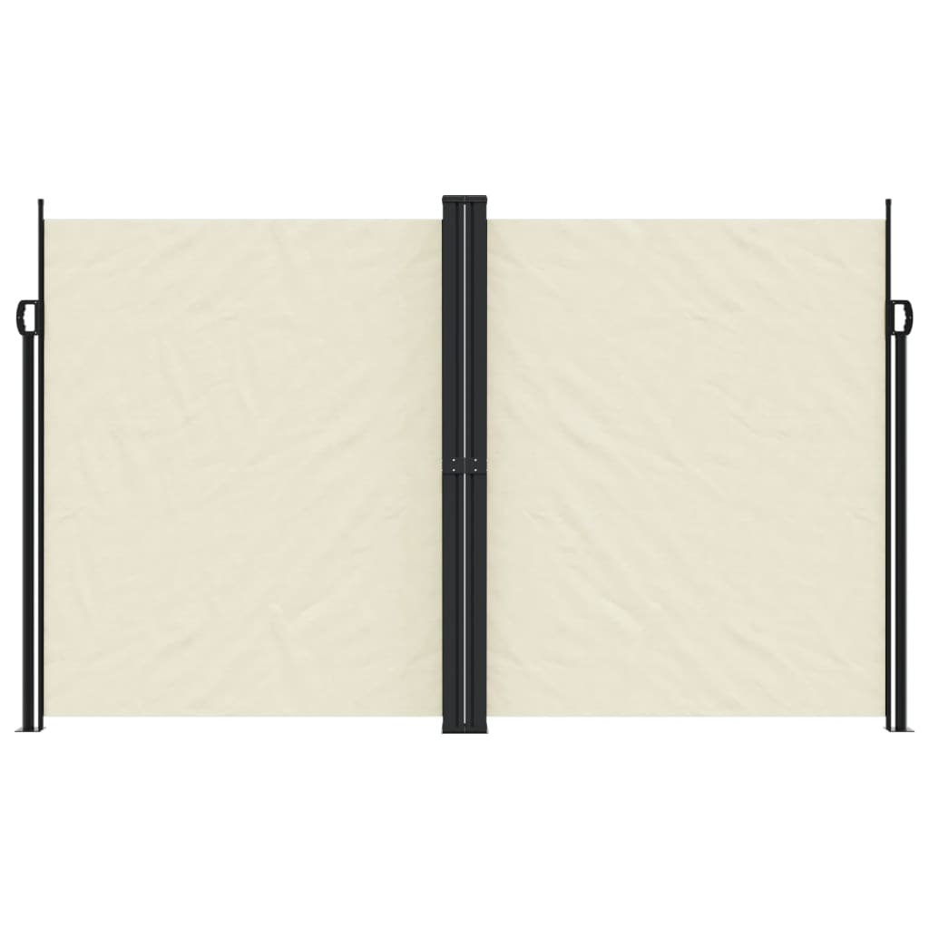 Uttrekkbar sidemarkise 200x600 cm kremhvit