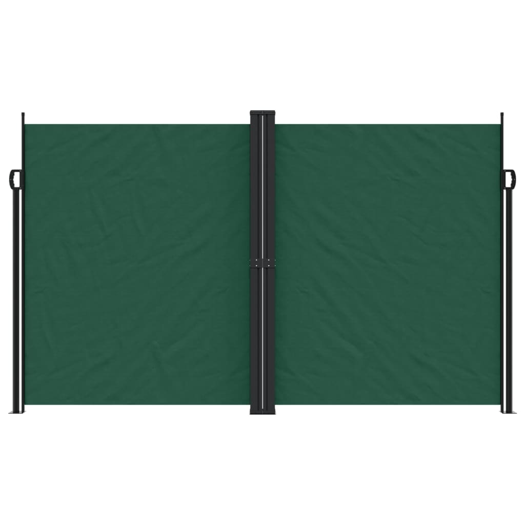 Uttrekkbar sidemarkise mørkegrønn 200x600 cm
