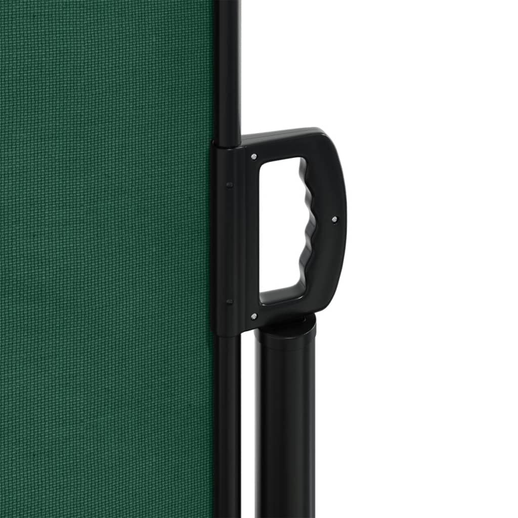 Uttrekkbar sidemarkise mørkegrønn 200x600 cm