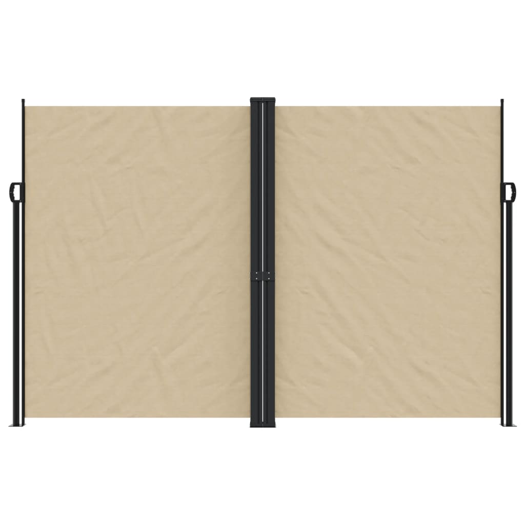 Uttrekkbar sidemarkise beige 220x600 cm