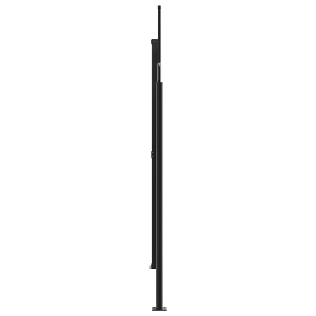 Uttrekkbar sidemarkise hvit 220x600 cm