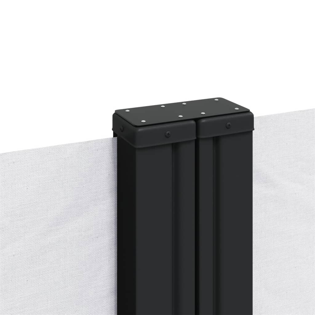 Uttrekkbar sidemarkise hvit 220x600 cm