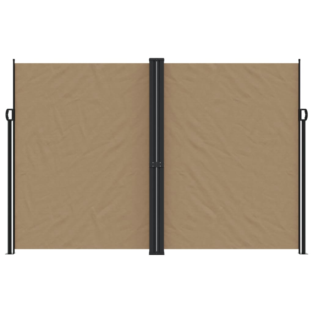 Uttrekkbar sidemarkise gråbrun 220x600 cm