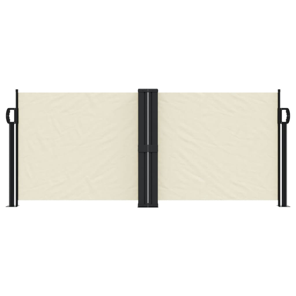 Uttrekkbar sidemarkise 100x1000 cm kremhvit