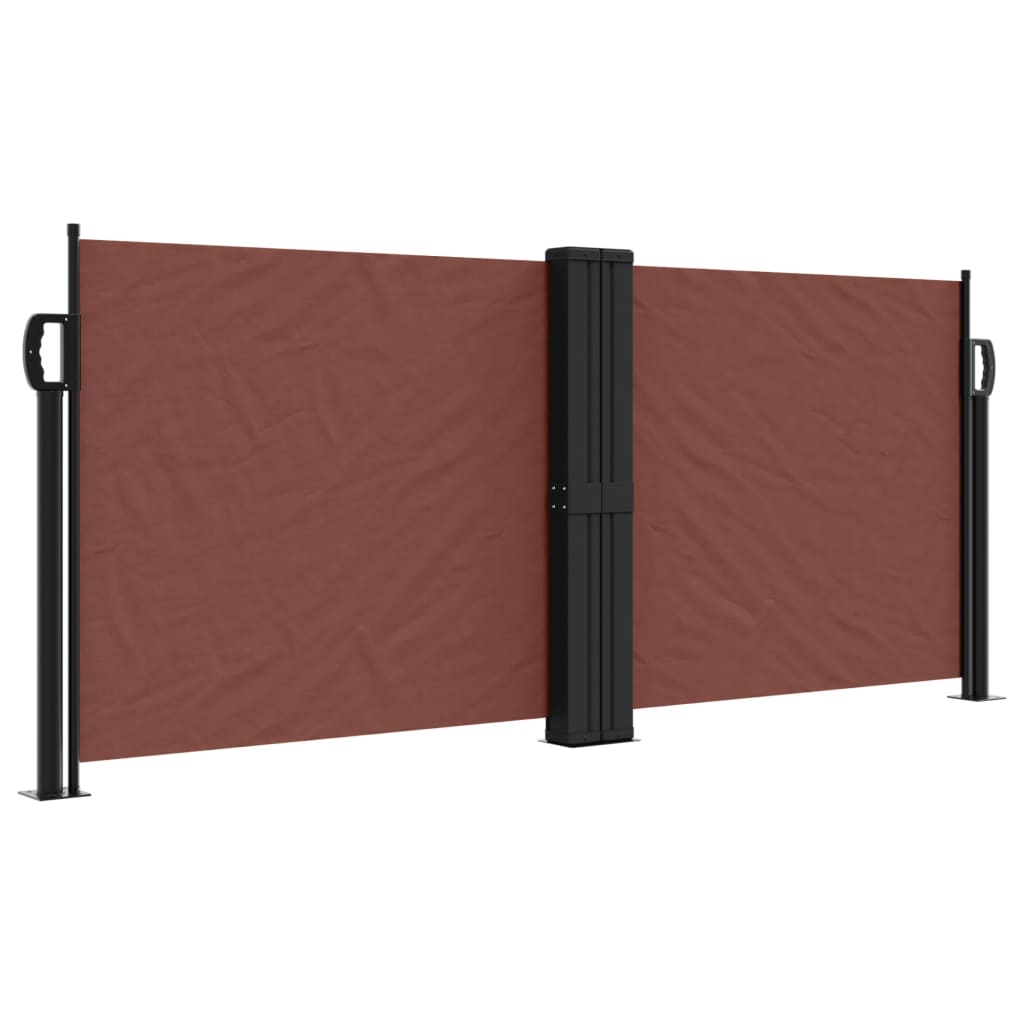 Uttrekkbar sidemarkise 100x1000 cm brun