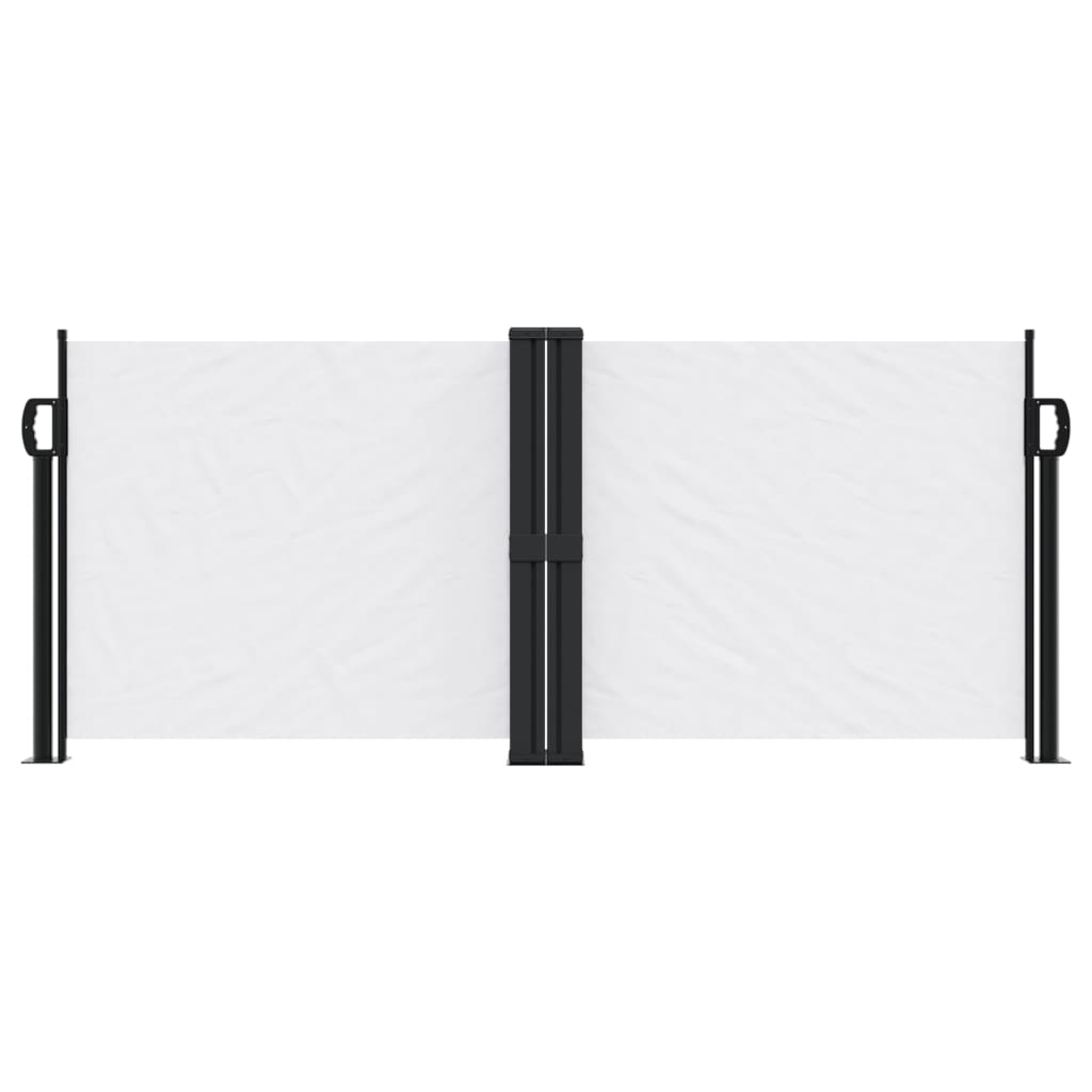 Uttrekkbar sidemarkise 100x1000 cm hvit
