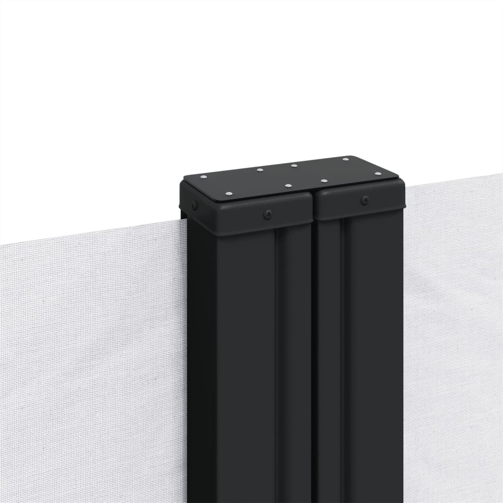 Uttrekkbar sidemarkise 100x1000 cm hvit