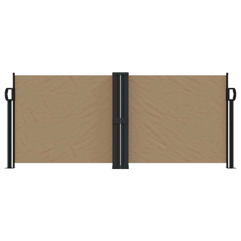 Uttrekkbar sidemarkise 100x1000 cm gråbrun