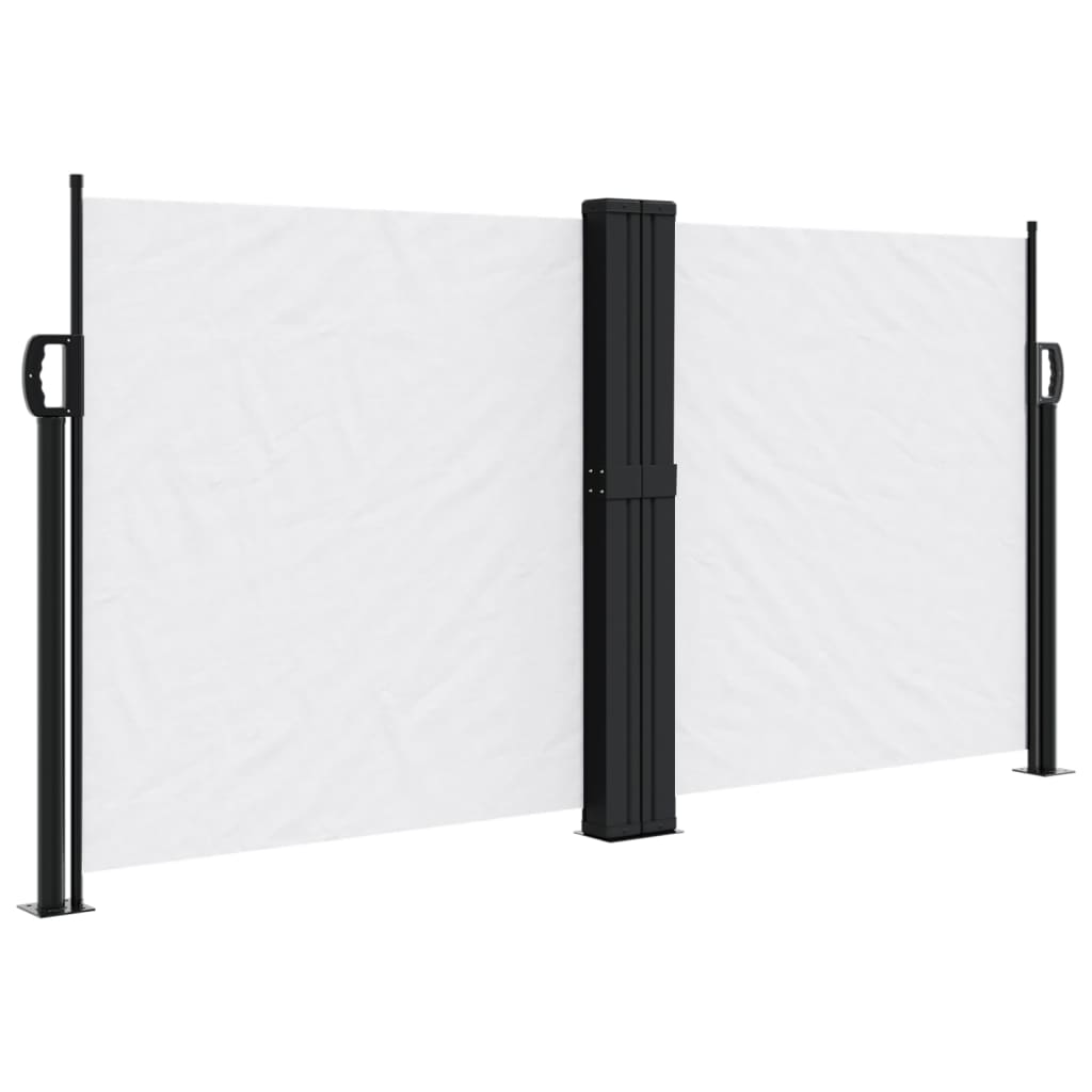 Uttrekkbar sidemarkise 120x1000 cm hvit