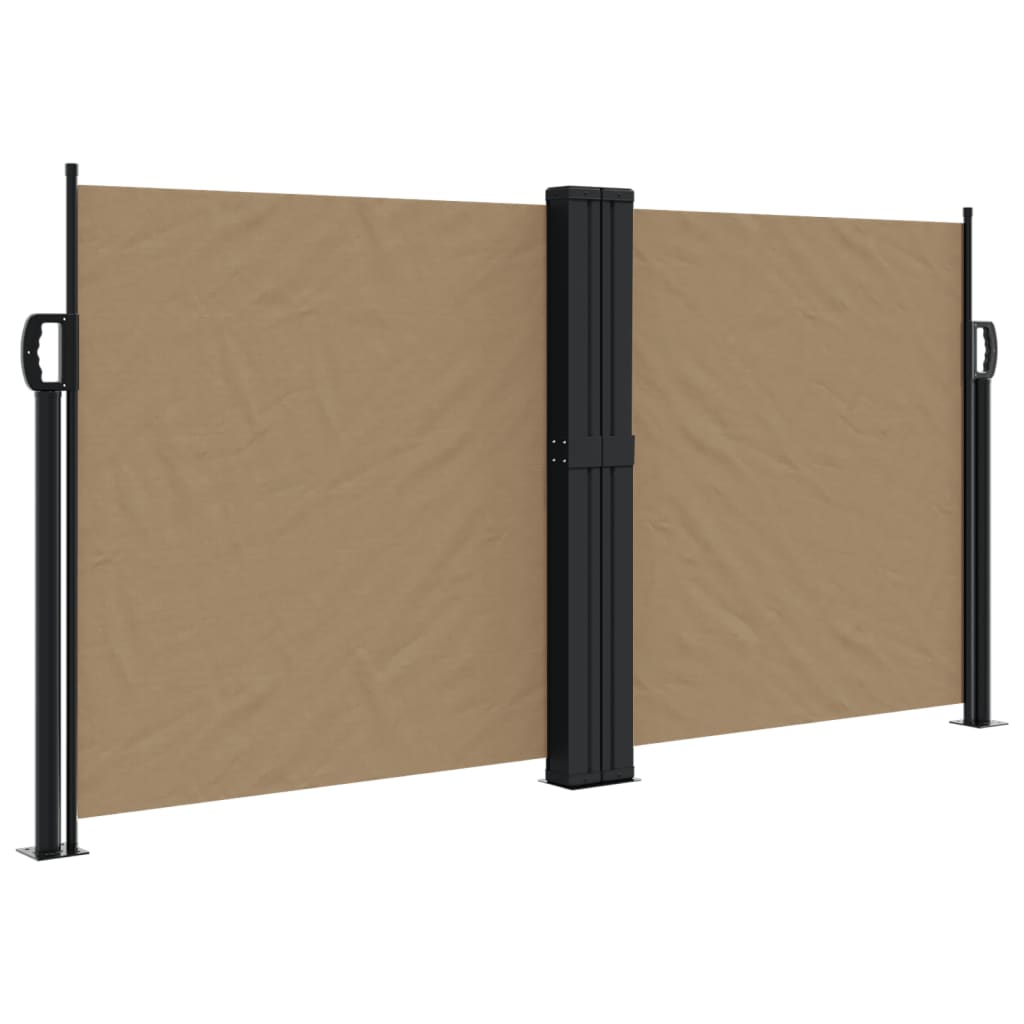 Uttrekkbar sidemarkise 120x1000 cm gråbrun