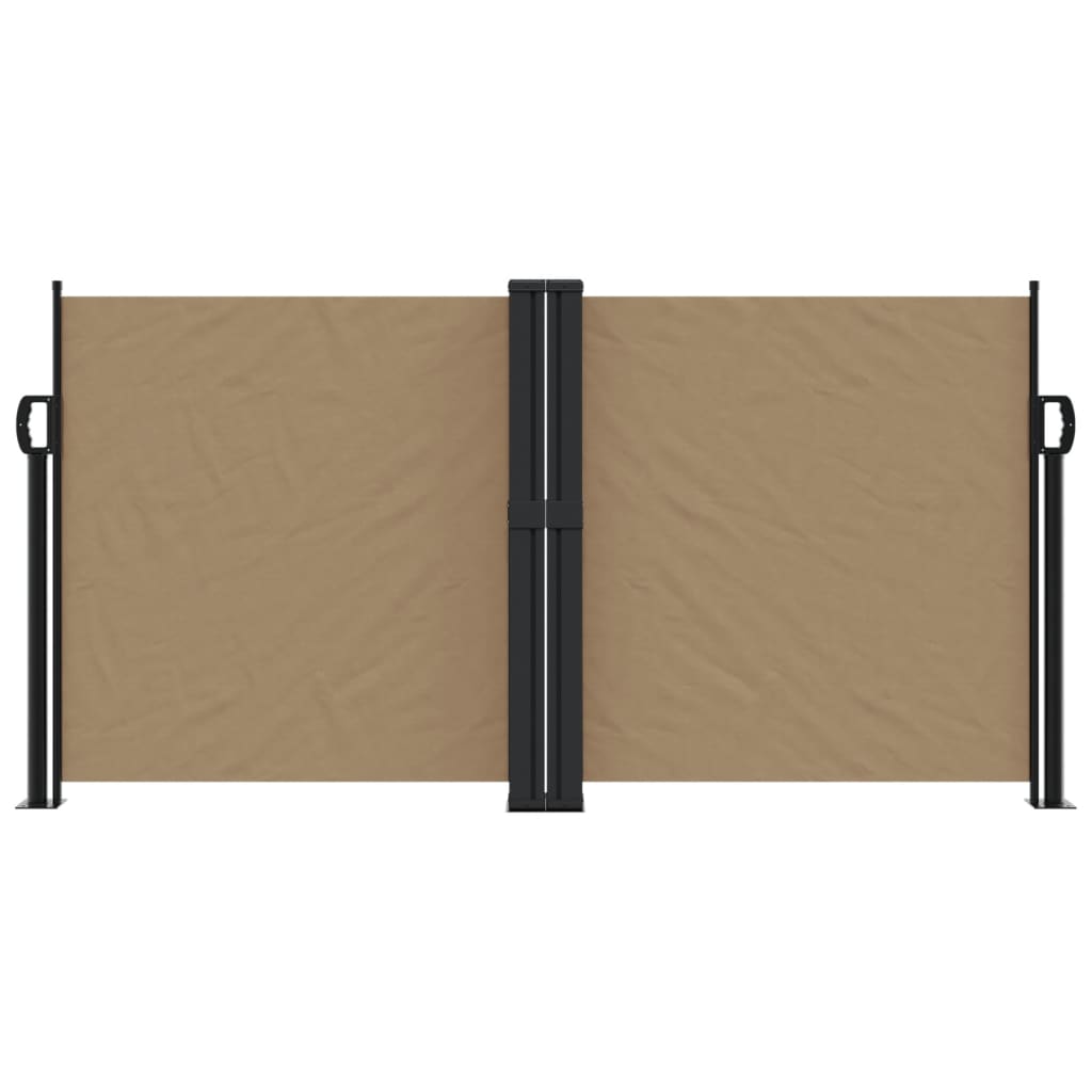 Uttrekkbar sidemarkise 120x1000 cm gråbrun