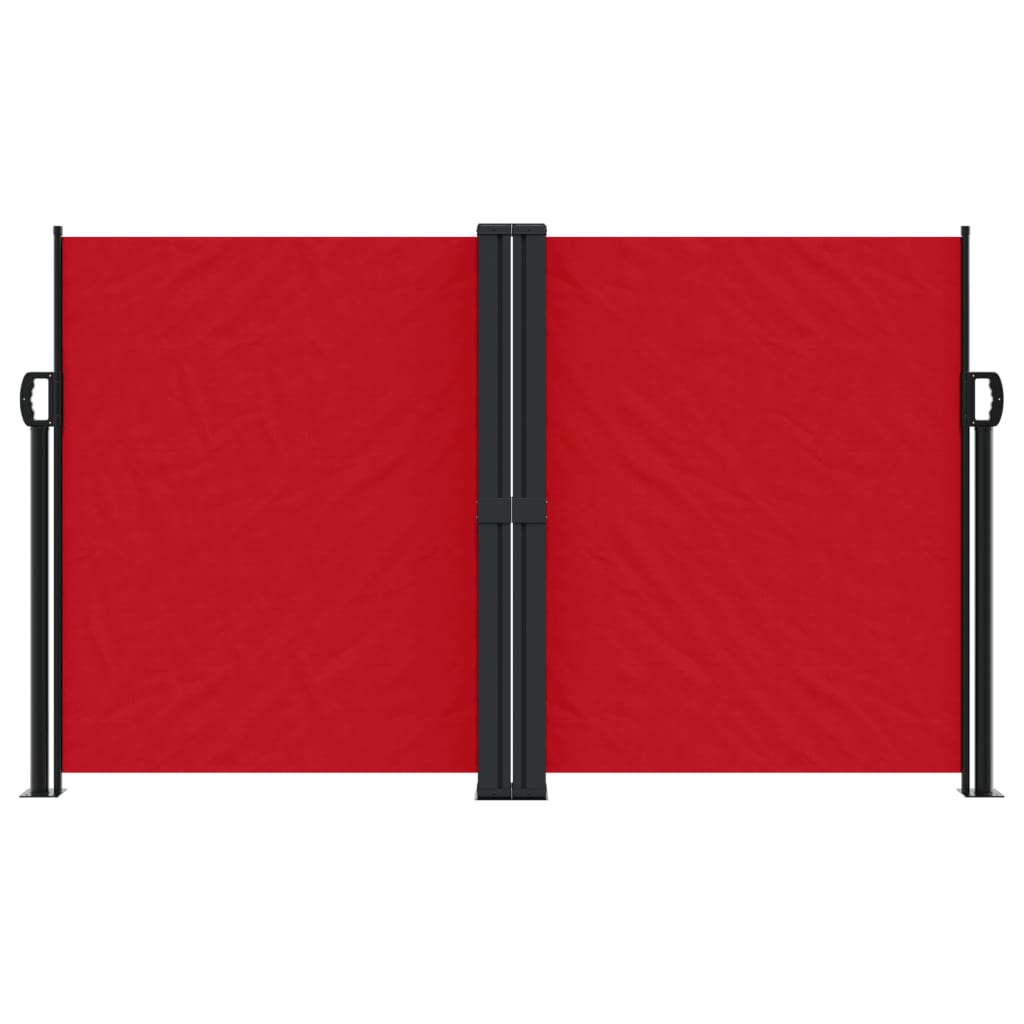 Uttrekkbar sidemarkise 140x1000 cm rød