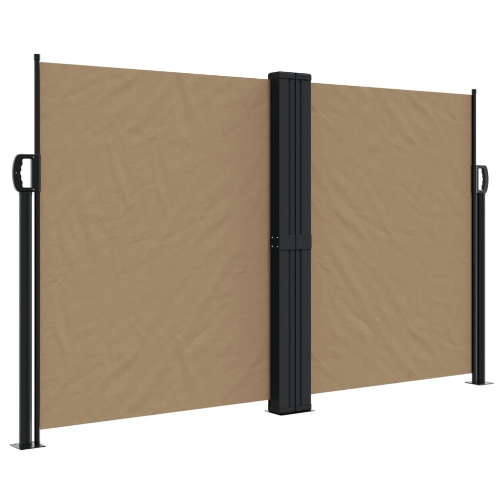 Uttrekkbar sidemarkise 140x1000 cm gråbrun
