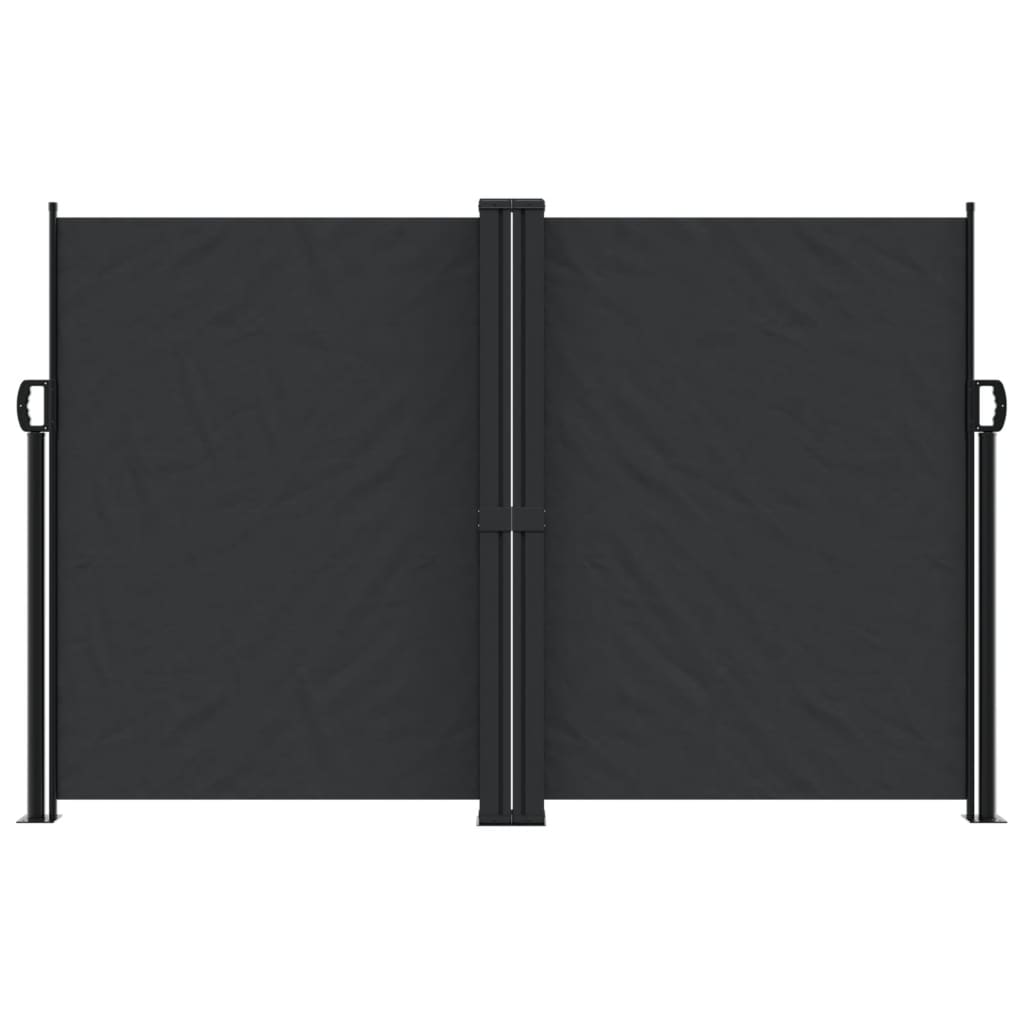 Uttrekkbar sidemarkise 160x1000 cm svart