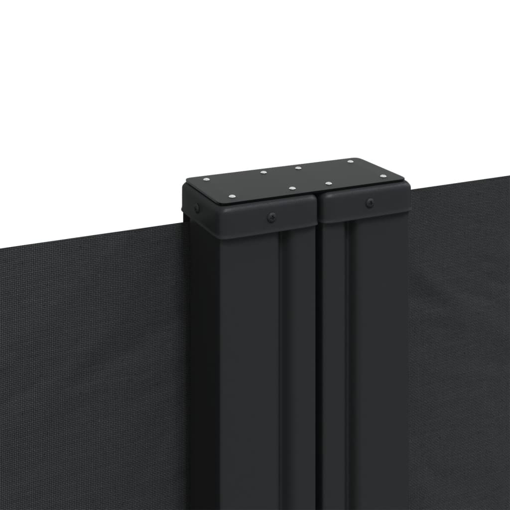 Uttrekkbar sidemarkise 160x1000 cm svart