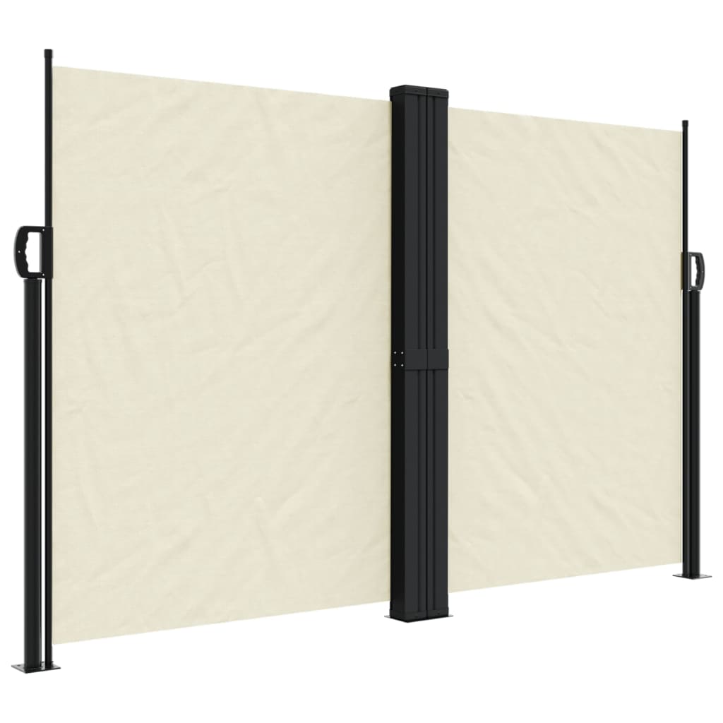 Uttrekkbar sidemarkise 160x1000 cm kremhvit