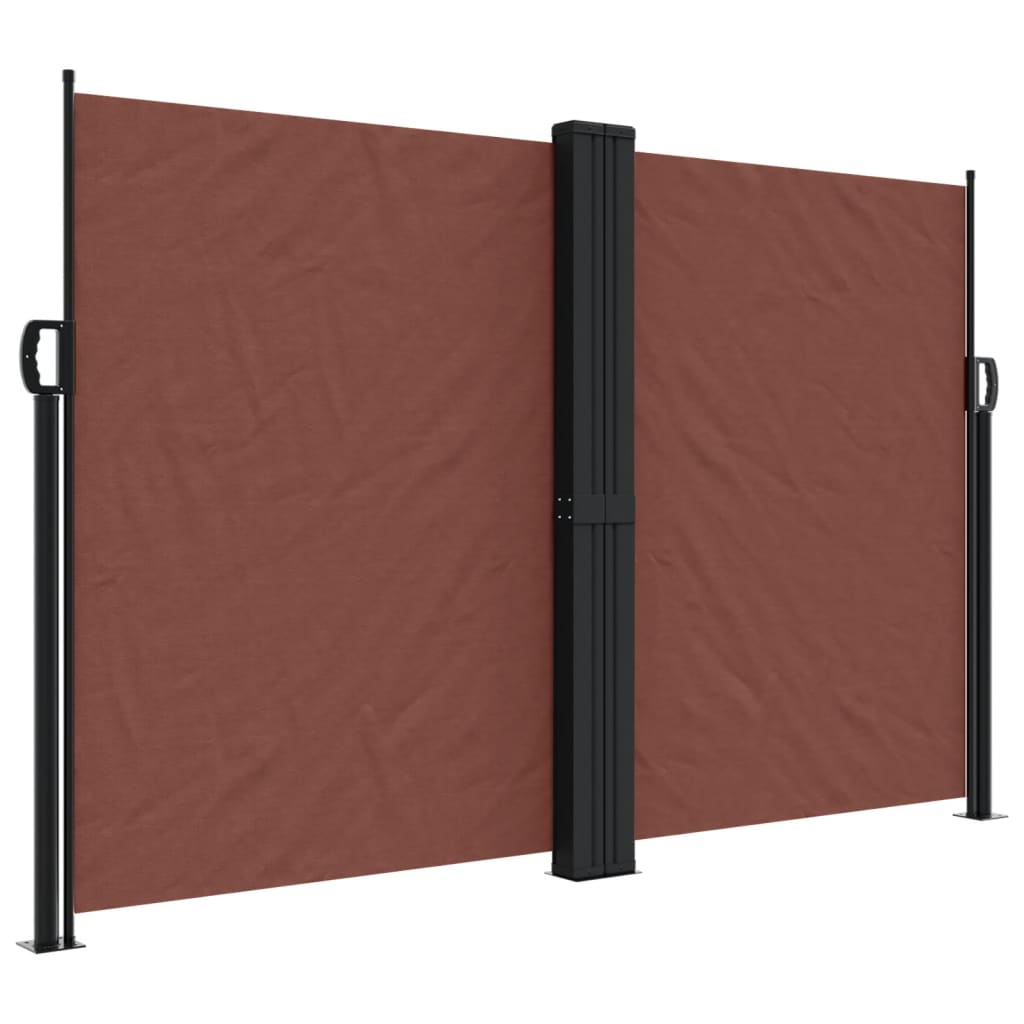 Uttrekkbar sidemarkise brun 160x1000 cm