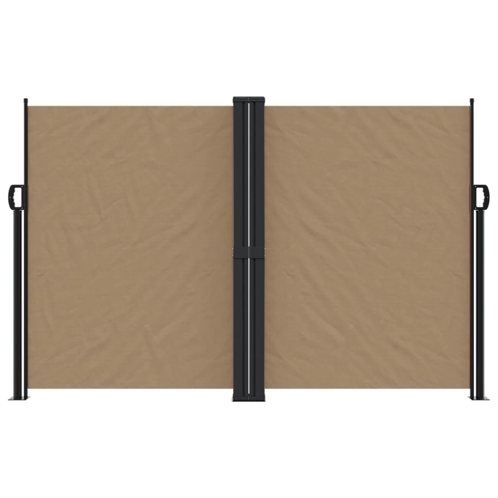 Uttrekkbar sidemarkise gråbrun 160x1000 cm