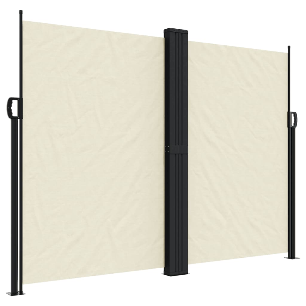 Uttrekkbar sidemarkise 180x1000 cm kremhvit