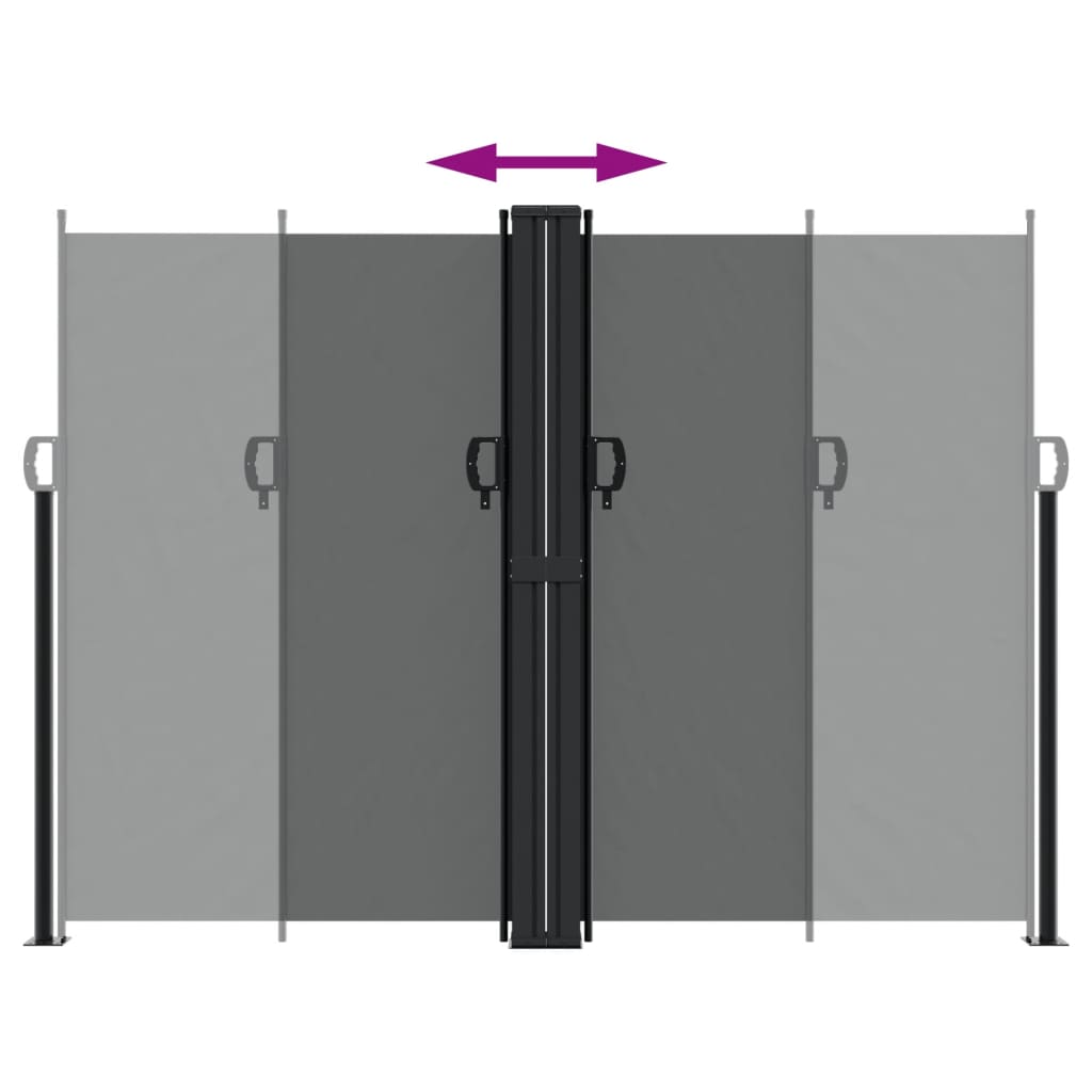 Uttrekkbar sidemarkise 180x1000 cm antrasitt