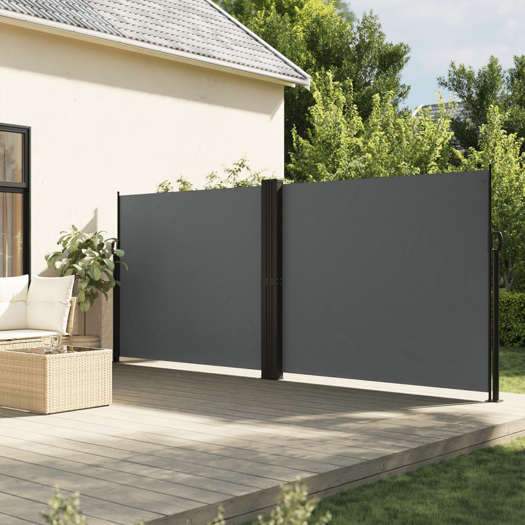 Uttrekkbar sidemarkise 180x1000 cm antrasitt