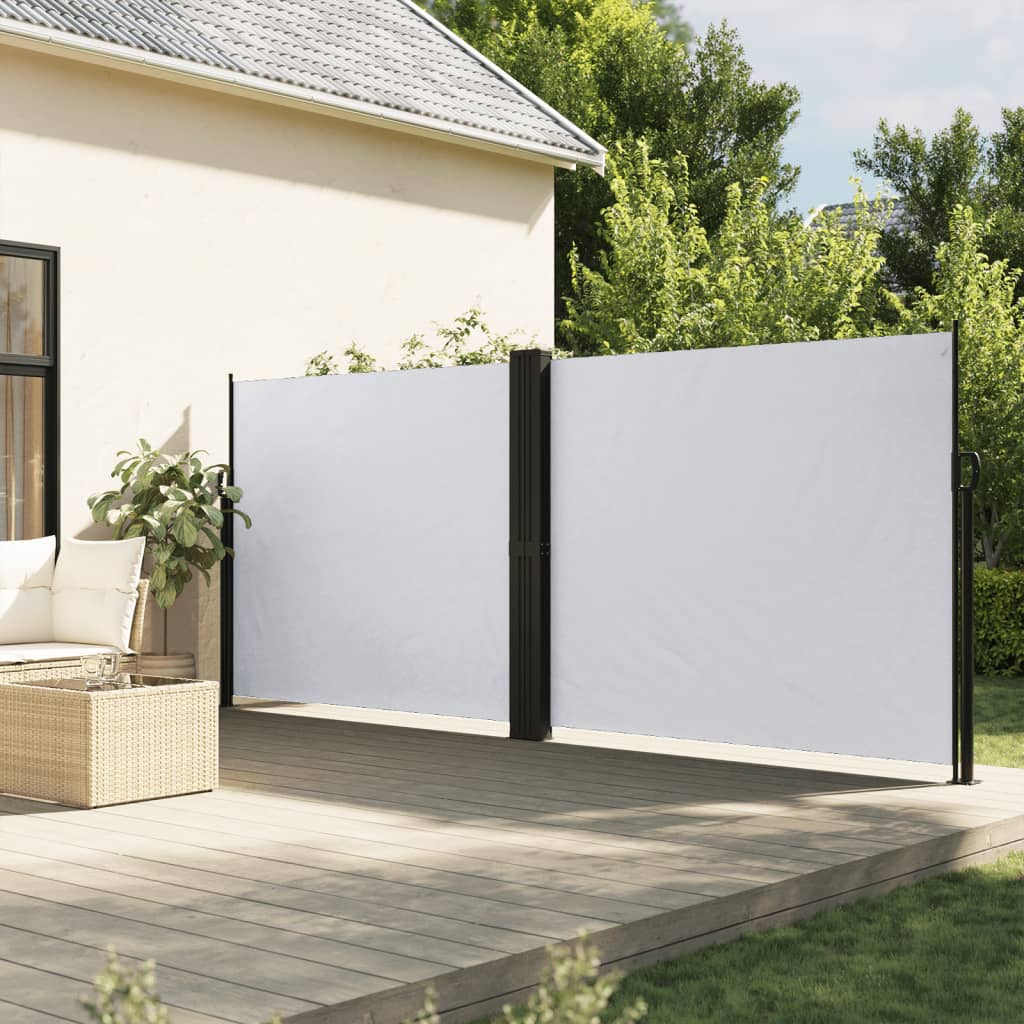 Uttrekkbar sidemarkise 180x1000 cm hvit