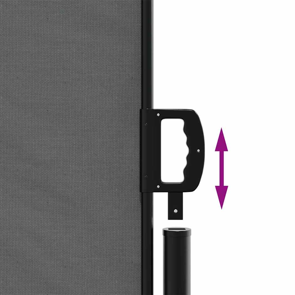 Uttrekkbar sidemarkise 200x1000 cm antrasitt