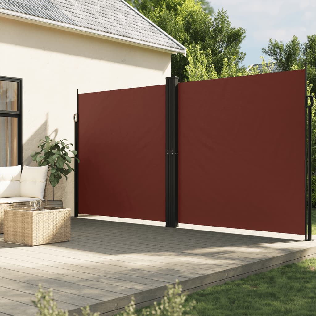 Uttrekkbar sidemarkise 200x1000 cm brun