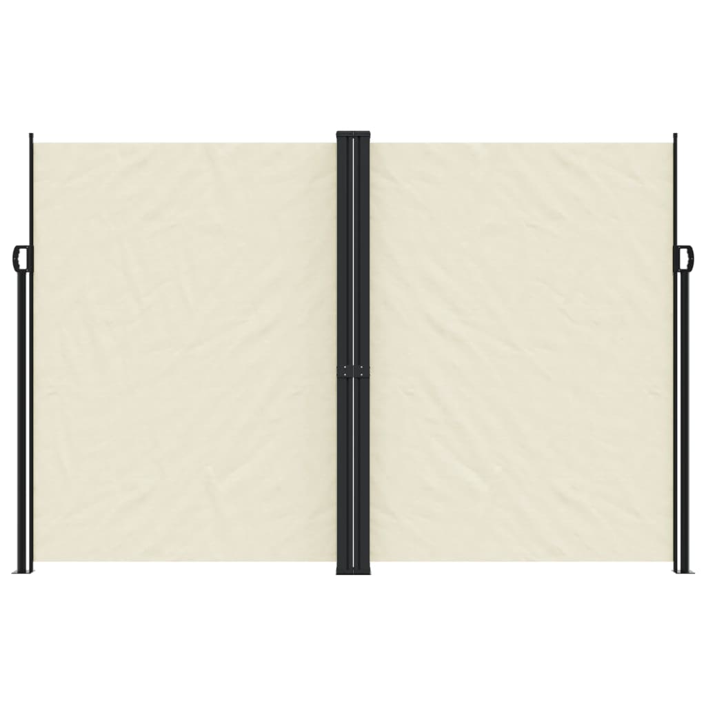 Uttrekkbar sidemarkise 220x1000 cm kremhvit