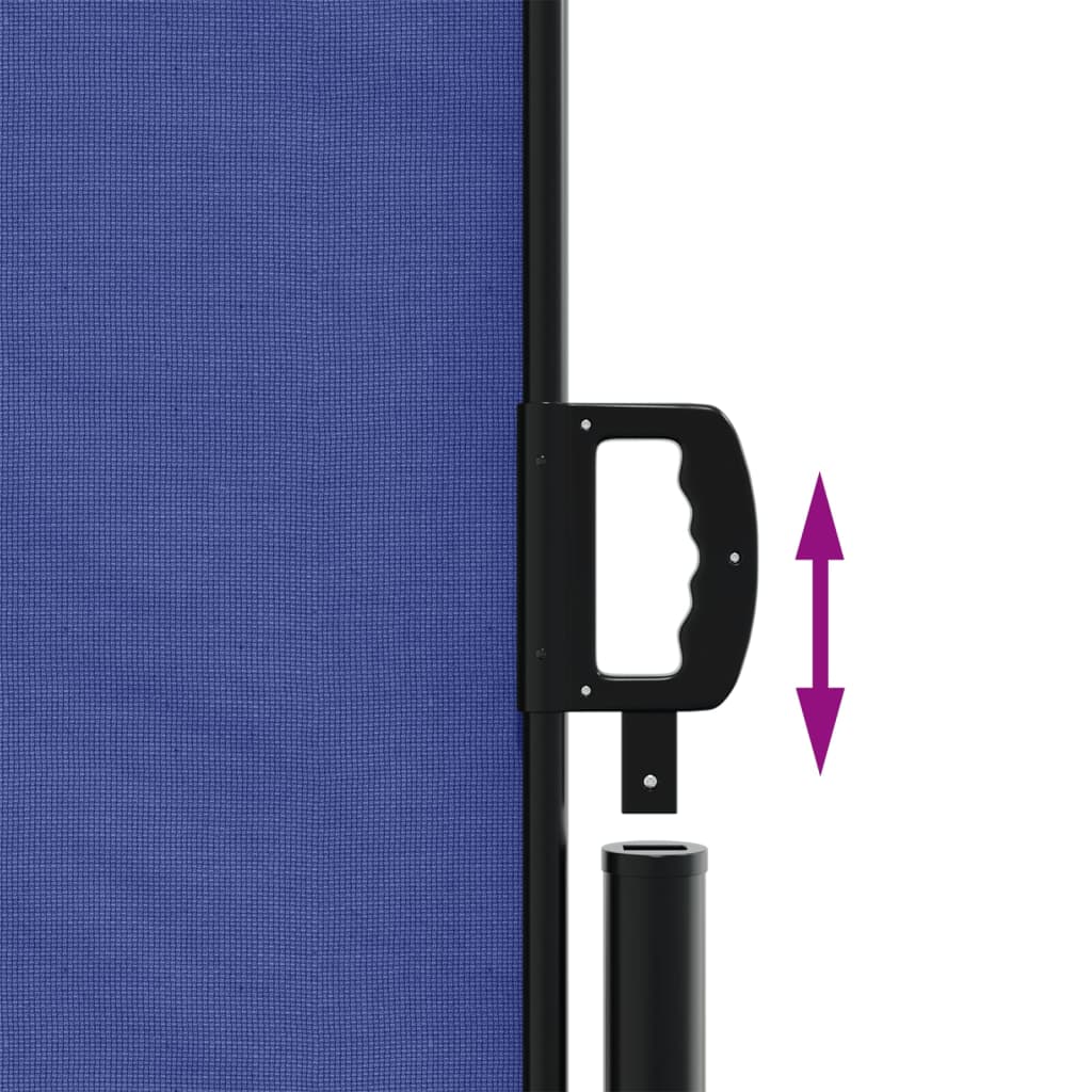 Uttrekkbar sidemarkise blå 220x1000 cm