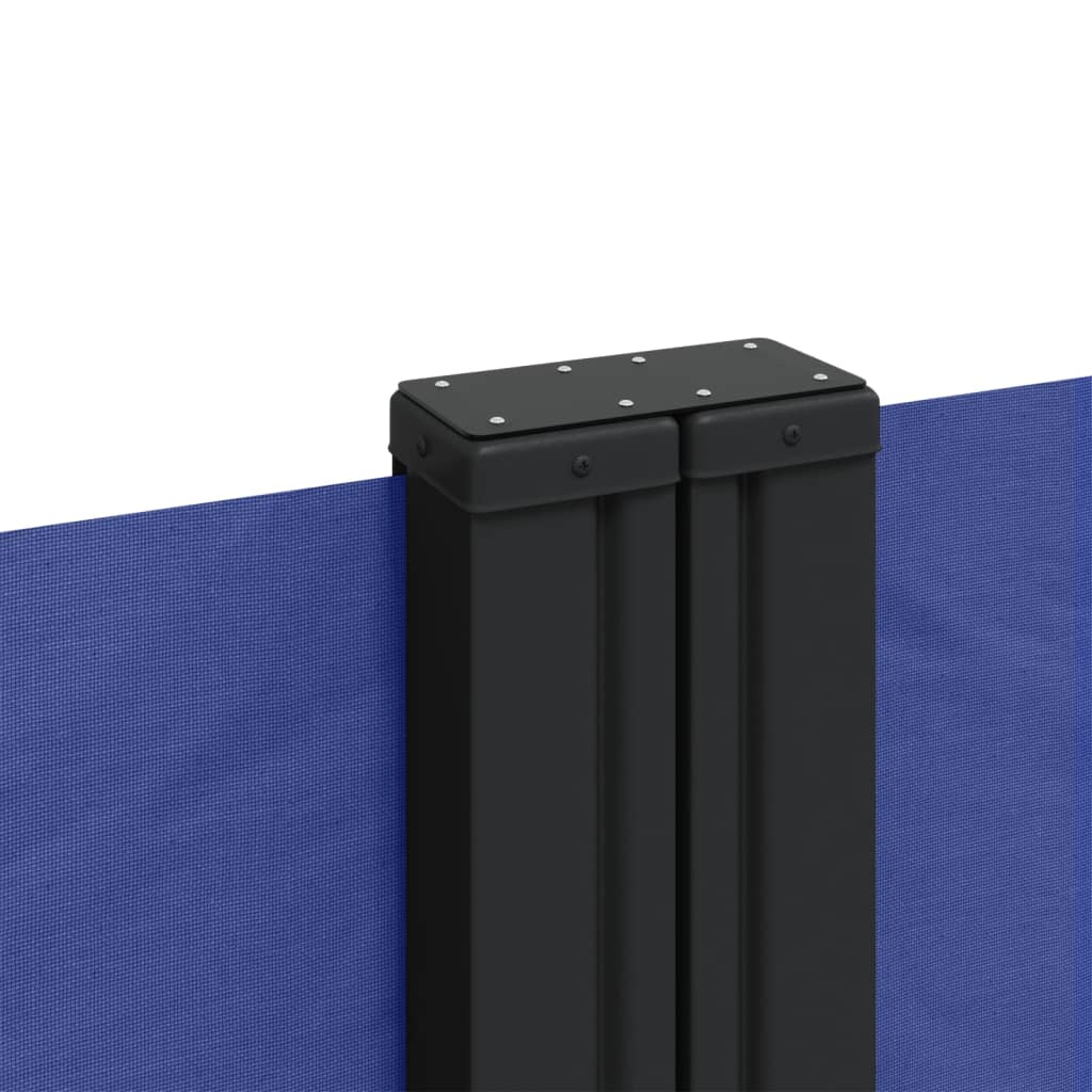 Uttrekkbar sidemarkise blå 220x1000 cm