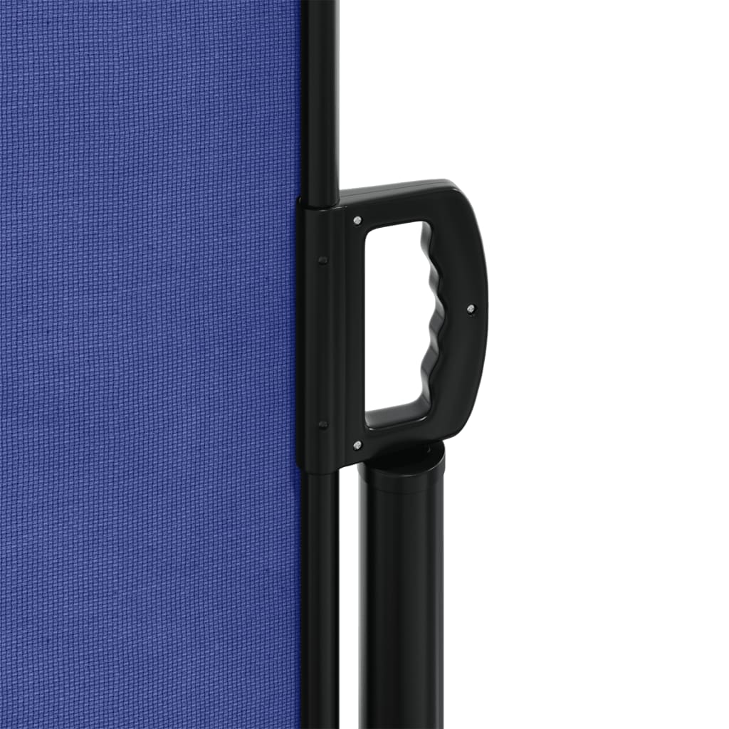 Uttrekkbar sidemarkise blå 220x1000 cm