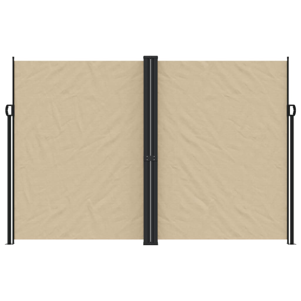 Uttrekkbar sidemarkise beige 220x1000 cm