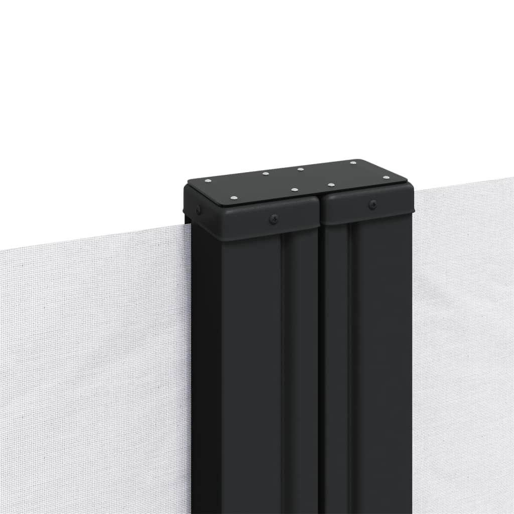 Uttrekkbar sidemarkise hvit 220x1000 cm