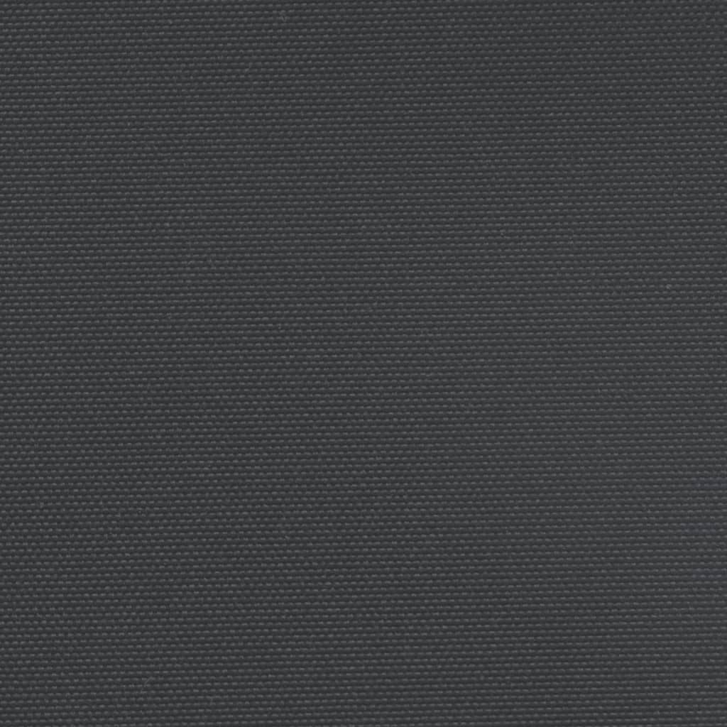 Uttrekkbar sidemarkise svart 120x1200 cm