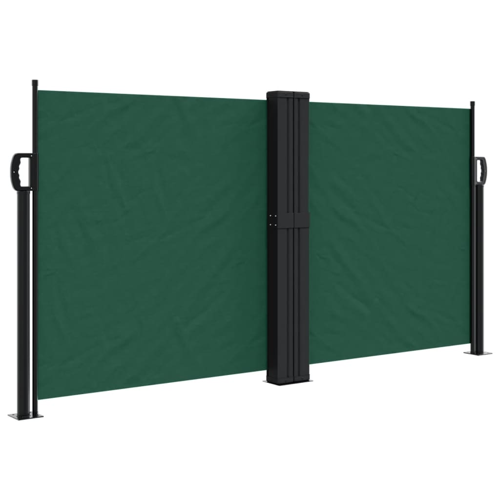 Uttrekkbar sidemarkise 120x1200 cm mørkegrønn