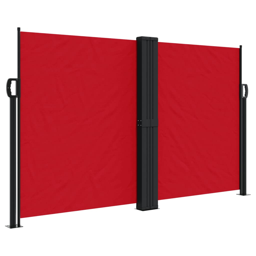 Uttrekkbar sidemarkise rød 140x1200 cm