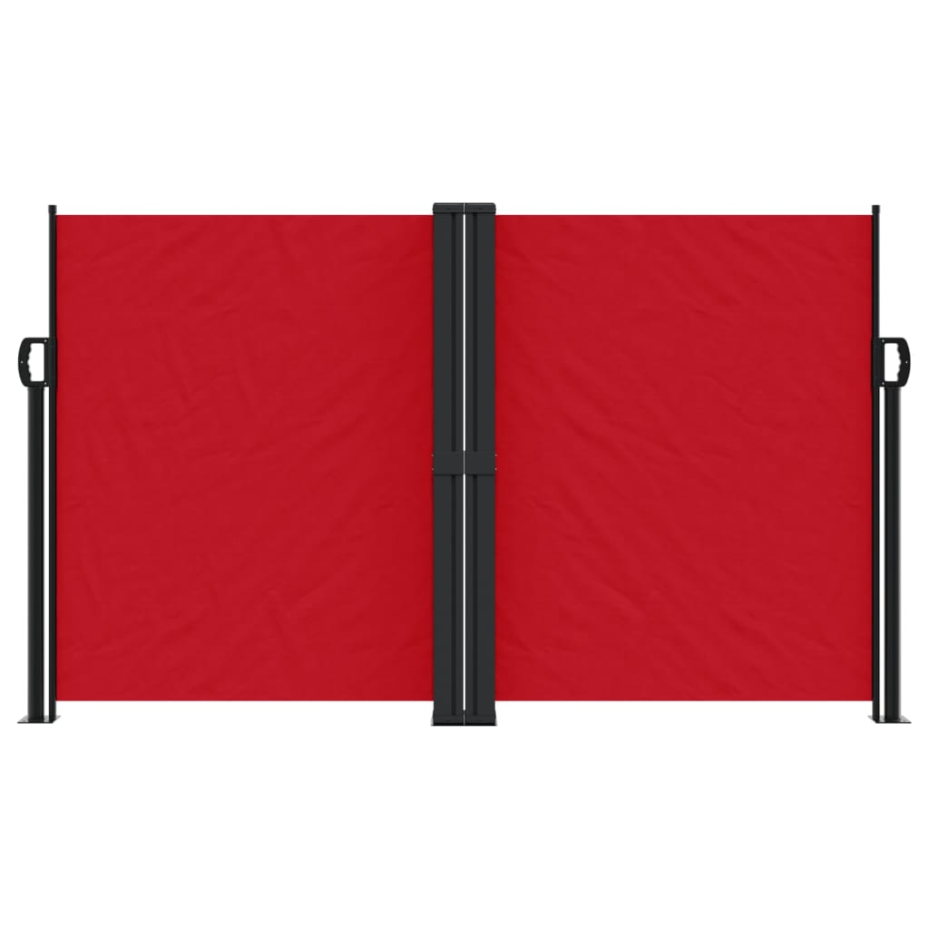 Uttrekkbar sidemarkise rød 140x1200 cm