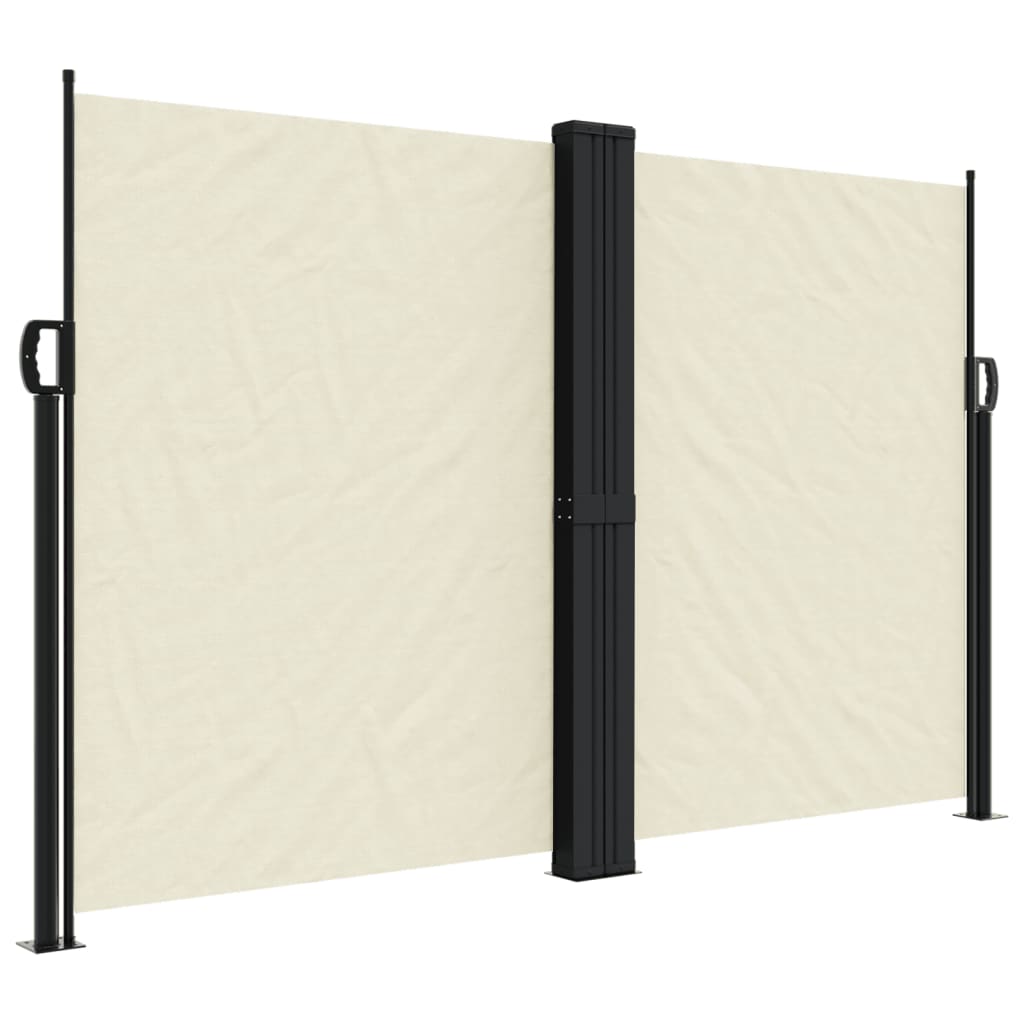 Uttrekkbar sidemarkise 160x1200 cm kremhvit