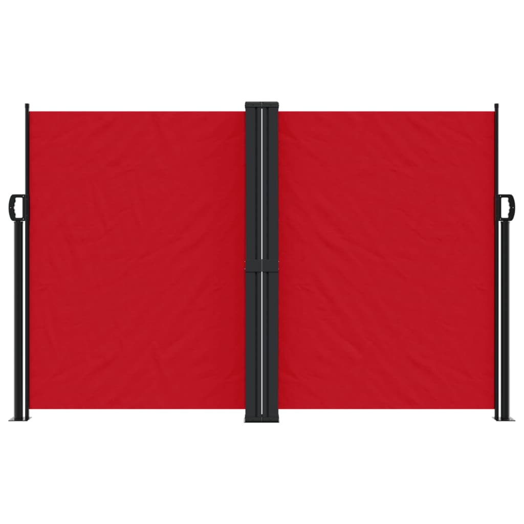 Uttrekkbar sidemarkise 160x1200 cm rød