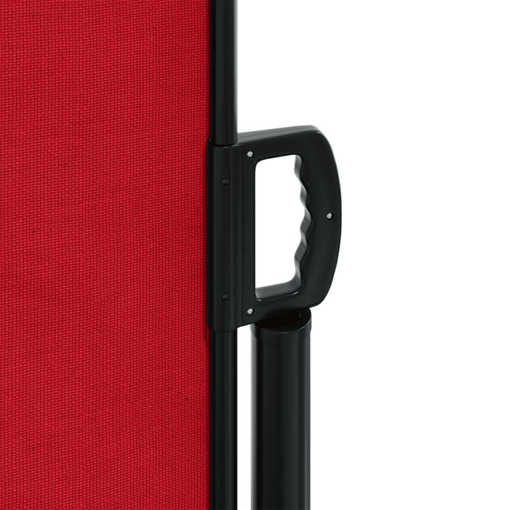 Uttrekkbar sidemarkise 160x1200 cm rød
