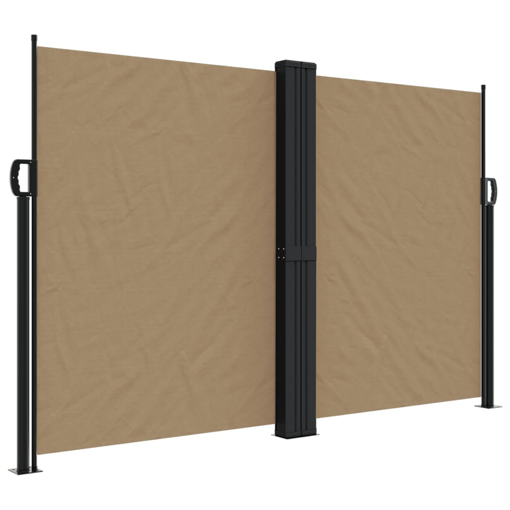 Uttrekkbar sidemarkise gråbrun 160x1200 cm