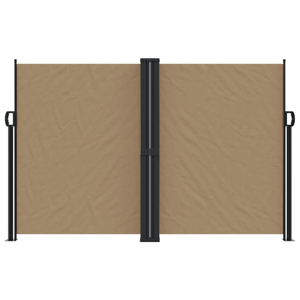 Uttrekkbar sidemarkise gråbrun 160x1200 cm