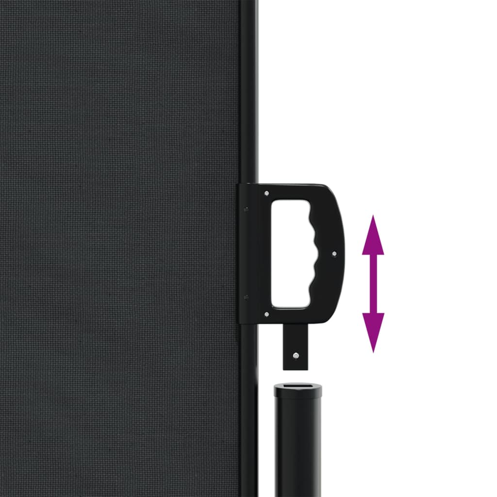 Uttrekkbar sidemarkise 180x1200 cm svart