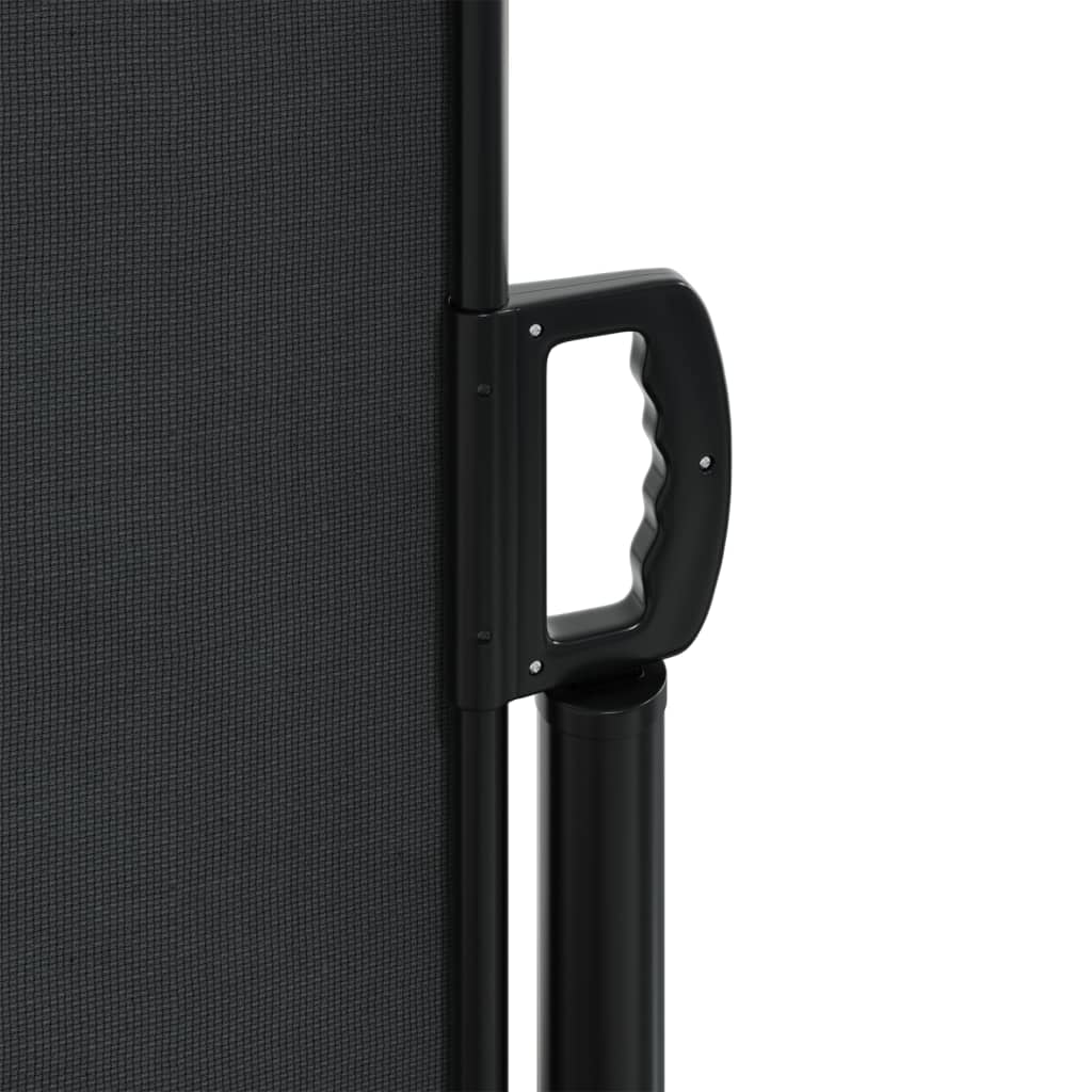 Uttrekkbar sidemarkise 180x1200 cm svart