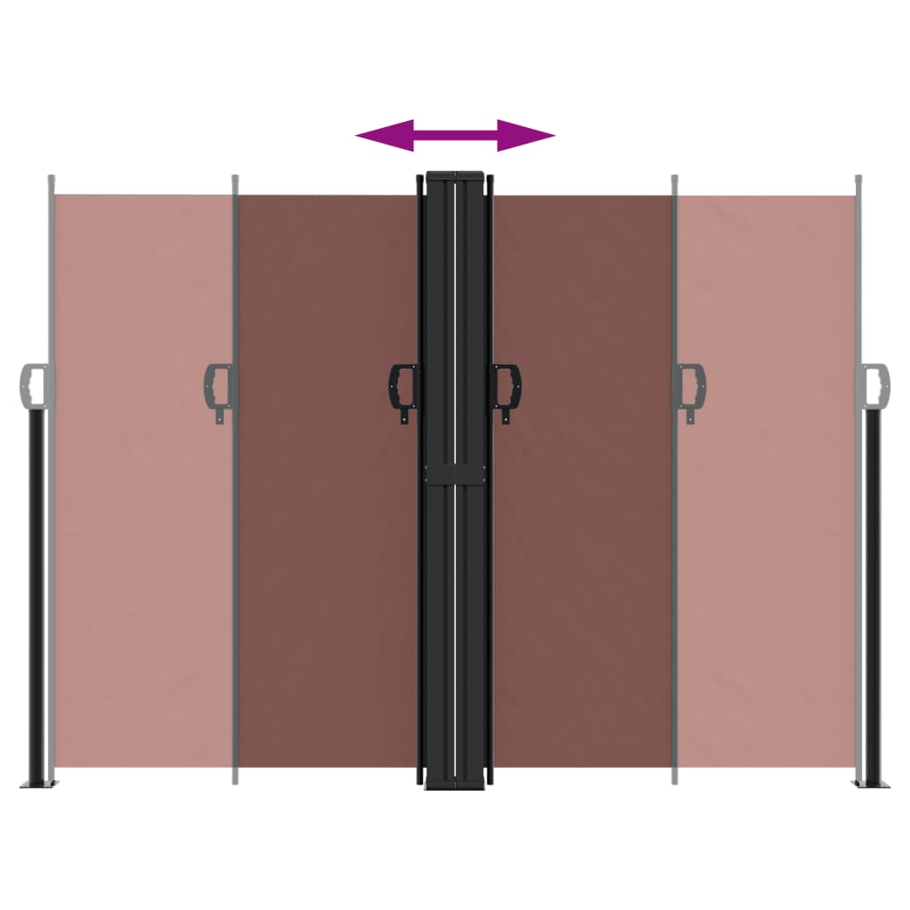 Uttrekkbar sidemarkise 180x1200 cm brun