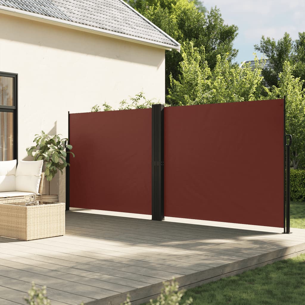 Uttrekkbar sidemarkise 180x1200 cm brun