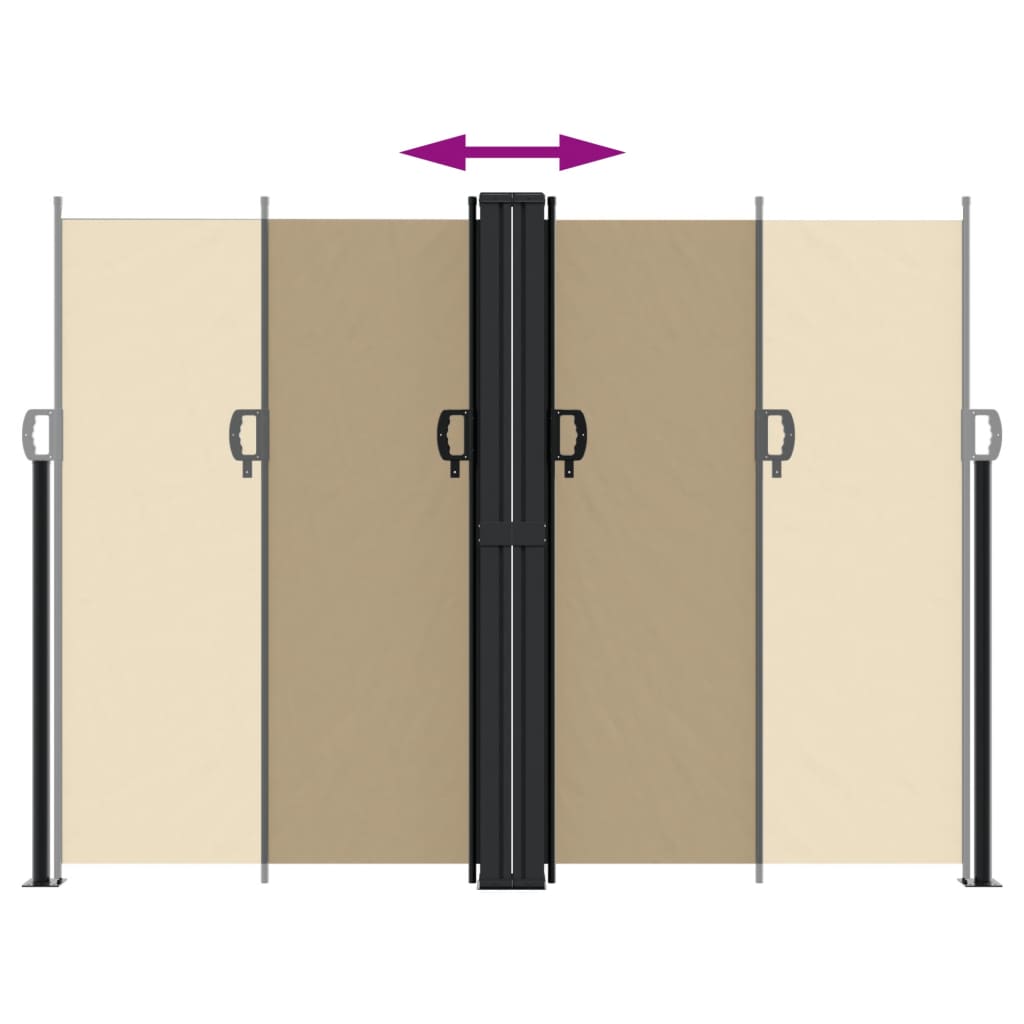 Uttrekkbar sidemarkise 180x1200 cm beige