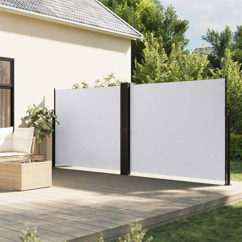Uttrekkbar sidemarkise 180x1200 cm hvit